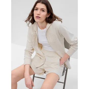 Dámská mikina GAP Mikina vintage soft logo zip - Dámské GAP krémová 2150741