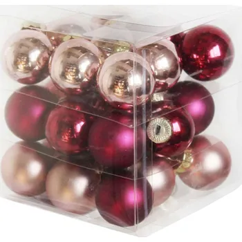 Vánoční ozdoba KLIA Koule sklo 2,5cm/27ks mix1