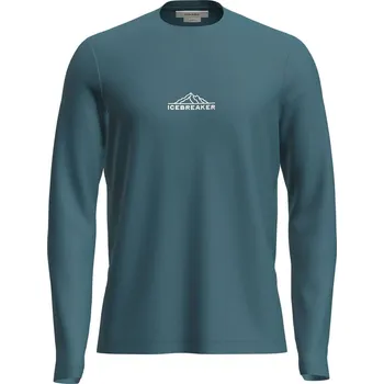 Pánské tričko pánské tričko s dlouhým rukávem ICEBREAKER Men Mer 150 TechLite LS Tee Road To Cook TOPAZ - XXL