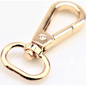 Pro Háčkování Karabina s oválným průvlekem 17 mm zlatá