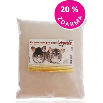 Krmivo pro hlodavce Apetit písek pro činčily 1kg+20%/6ks