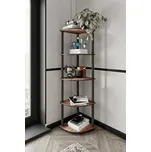 Knihovna Bookcase 5 Corner - Walnut