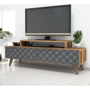 Televizní stolek TV stolek City - Walnut, Chalcedony