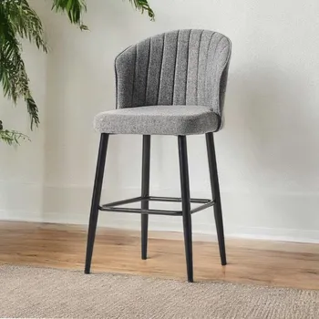 Barová židle Bar Stool Set (2 Pieces) Rubi - Grey, Black