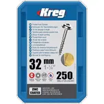 KREG Zinc Maxi-Loc šrouby pro skryté spoje - 32mm, hrubý závit, 250ks SML-C125-250