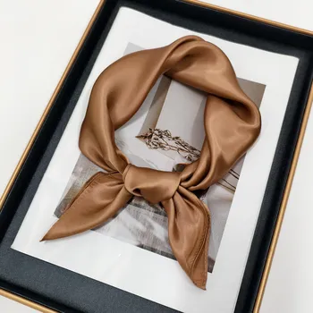 Šátek Hedvábný šátek růžové zlato 53x53 cm v dárkovém balení, HEDVÁBNÝ SVĚT