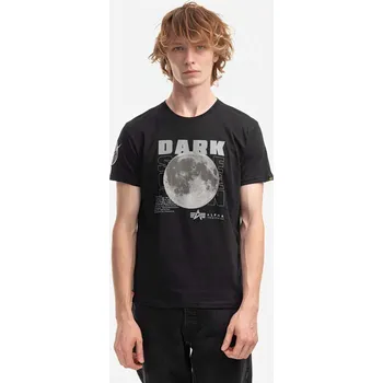 Pánské tričko Bavlněné tričko Alpha Industries černá barva, s potiskem, 108510.285-black 99X, vel. S