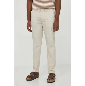Pánské kalhoty Kalhoty Pepe Jeans SLIM CHINO 2 pánské, béžová barva, jednoduché, PM211699 80X, vel. 34