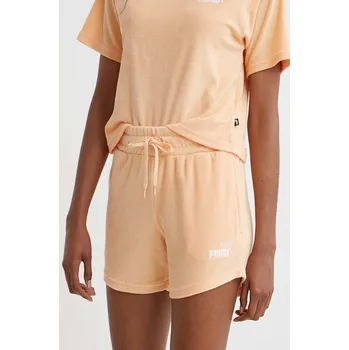 Dámské kraťasy Kraťasy Puma dámské, oranžová barva, hladké, high waist, 677946 24X, vel. M