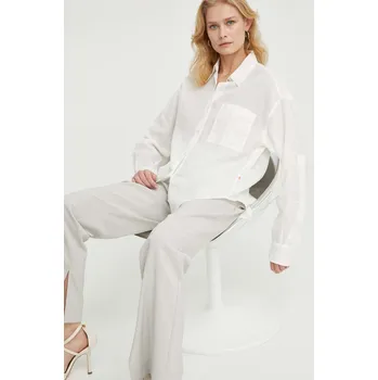 Dámská košile Košile Boss Orange 50511766 béžová 01X, vel. 34