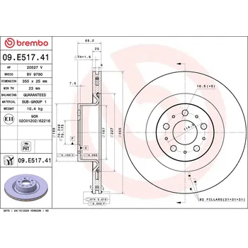 Brzdový kotouč Brzdový kotouč BREMBO 09.E517.41