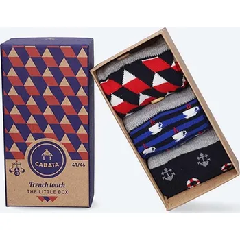 Pánské ponožky Ponožky Cabaia FRENCH TOUCH 3-pack SOKFW2122.PK3.FRENCH.TO vícebarevná MLC, vel. 36/41