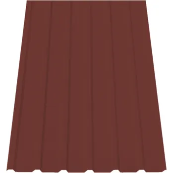 plechová krytina SATJAM Plech trapézový SAT18 NP střešní TOPMAT tl. 0,5 mm RR28 višňový