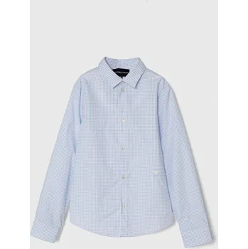 Pánská košile Dětská bavlněná košile Emporio Armani 3D4C09.4N89Z modrá 05X, vel. 154