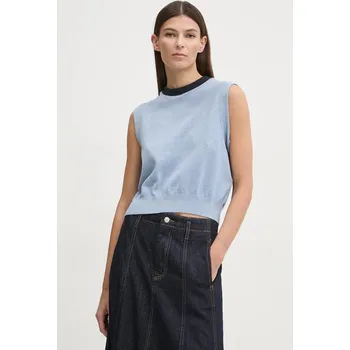 Pánská bunda Bavlněná vesta Renewed Creative Upcycling Upcycled.Sweater.Vest.2 modrá 55X, vel. M