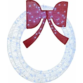 Vánoční dekorace Věnec s 150 LED diodami Studená bílá 120 cm Akryl