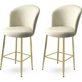 Barová židle Bar Stool Set (2 Pieces) Alte - Cream, Gold