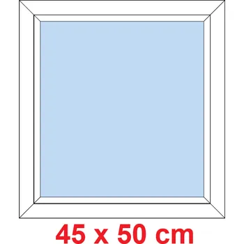 Okno Soft Plastové okno 45x50 cm, FIX neotevíravé