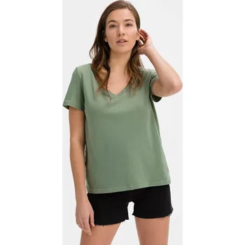 GAP Tričko Organic Vintage V-Neck - Dámské GAP zelená 1584867