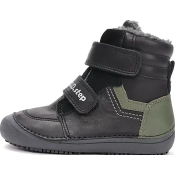 Chlapecká zimní obuv D.D.step Zimní boty D.D. step W063-52804B BAREFOOT černé s khaki kožené velikost: 35
