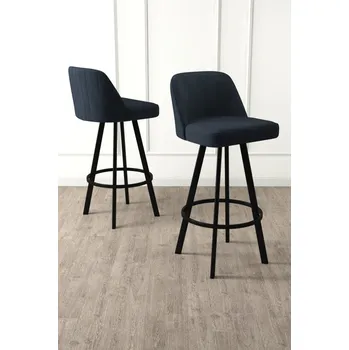 Barová židle Bar Stool Set (4 Pieces) Atex - Anthracite, Black