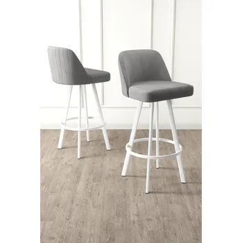 Barová židle Bar Stool Set (4 Pieces) Atex - Grey, White