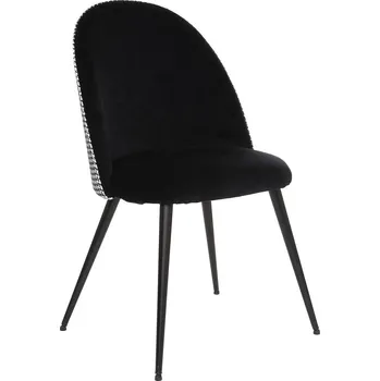 Jídelní židle Atmosphera Čalouněná židle do obývacího pokoje SLANO, černá, černá