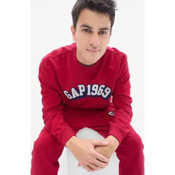 Pánská mikina GAP Mikina vintage soft 1969 - Pánské GAP tmavě červená | červená 2143725