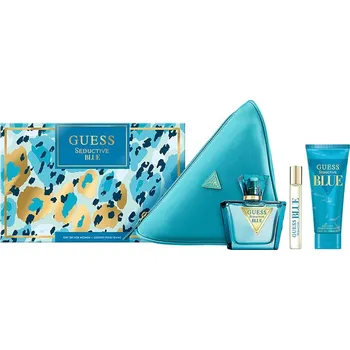 Kosmetická sada Guess Seductive Guess Seductive Blue toaletní voda 75 ml + Guess Seductive Blue toaletní voda 15 ml + Guess Seductive Blue tělové mléko 100 ml + kosmetická taštička 1 ks