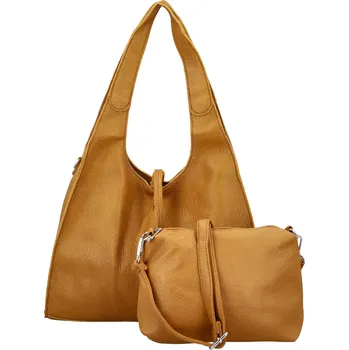 Trendy dámský koženkový set kabelek Winona, žlutý