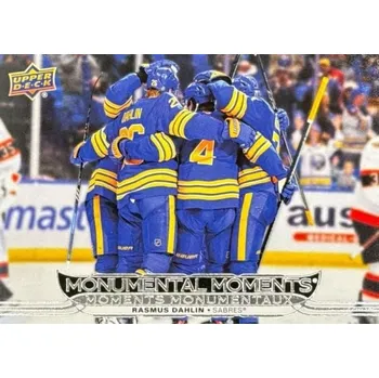 Sběratelská karetní hra insert karta RASMUS DAHLIN 25-26 Tim Hortons Monumental Moments číslo MM-4