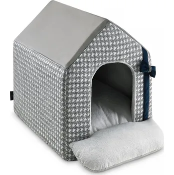 Pelíšek pro psa OH Charlie Domeček pro psy Glamour Luxury Grey