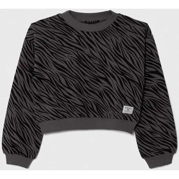 Chlapecká mikina Dětská bavlněná mikina Sisley 3NTDX1039.G.SEASONAL černá 99X, vel. 160