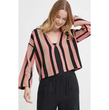 Dámské oblečení Cardigan s lněnou směsí Sisley 149GL500J vícebarevná MLC, vel. M