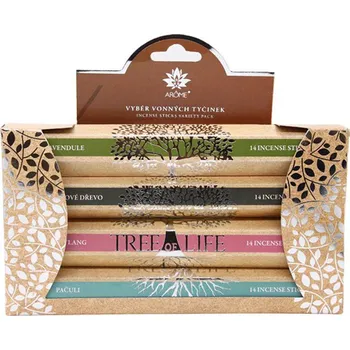 Vůně do bytu Arôme Sada vonných tyčinek TREE OF LIFE - 4 vůně x 14 tyčinek, + Prodloužená možnost vrácení zboží do 50 dnů