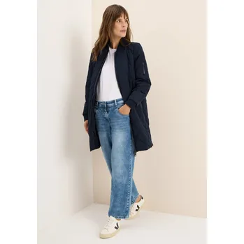 Dámský kabát Dlouhý prošívaný kabát Cecil 101272 tmavě modrý Velikost: S