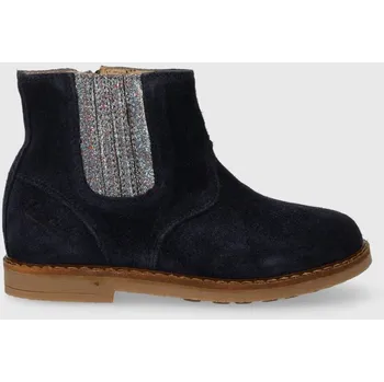 Dívčí tenisky Dětské semišové kotníkové boty Pom D'api TRIP JODZIP tmavomodrá barva P1JFDZ0405.24.27 59X, EUR 24
