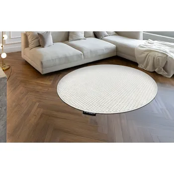 Koberec Kulaltý bezvlasý koberec Blanka - typ 3 - bílý Rozměr koberce: kruh 80 cm