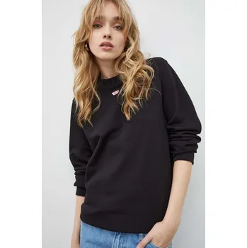 Pánská mikina Bavlněná mikina Diesel S-GINN-D černá barva, hladká, A04075.0GEAD 99X, vel. L