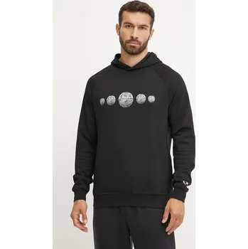 Pánská mikina Mikina Reebok pánská, černá barva, s kapucí, s potiskem, 100205188 99X, vel. L