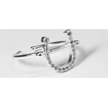 Náušnice PS of Sweden Prsten podkovička PS of Sweden, silver