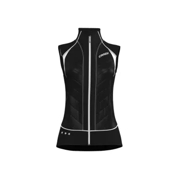 Dámská vesta Crazy Idea Vest Channel Woman black M; Černá vesta + DÁREK DLE VÝBĚRU!