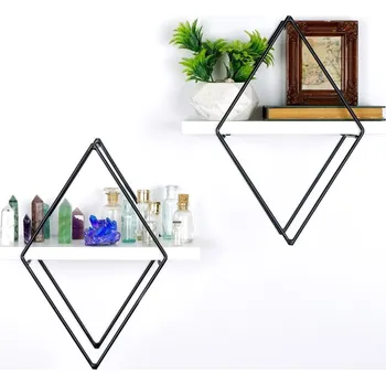 police Dekorativní kovová nástěnná police Wr057