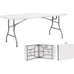 TENTino Skládací stůl 152x76 cm PŮLENÝ, bílý, STL152P