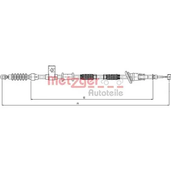 Auto-moto Tažné lanko, parkovací brzda METZGER 10.8224