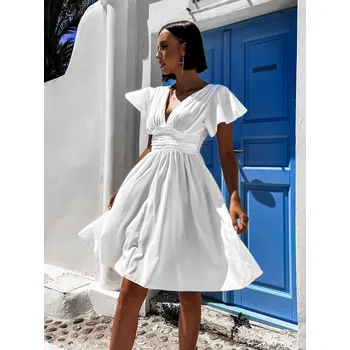 Dámské šaty Bílé lehké šaty SATTY s volánky