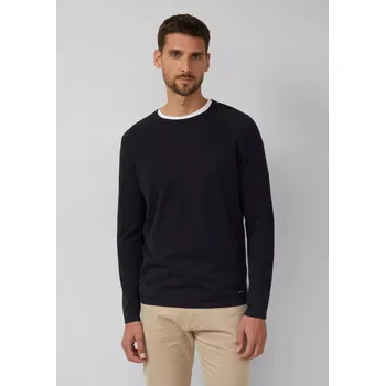 Pánský svetr s.Oliver pánský lehký bavlněný svetr černý Velikost: L