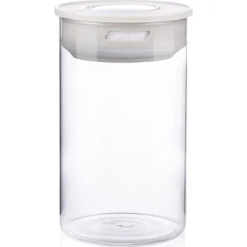 Dóza na potraviny ALPINA Skleněná dóza 16,5 cm bílá ED-224194bila