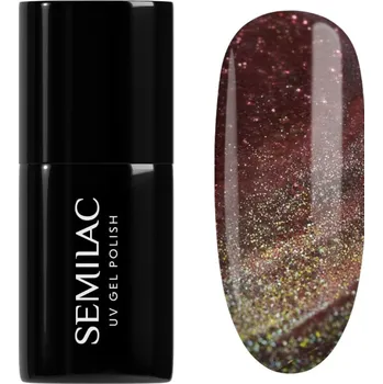 Lak na nehty Semilac UV gelový lak 824 Digital Red, 7ml