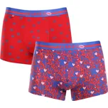 Pánské boxerky ATLANTIC 2-Pack velikost XXL red/blue